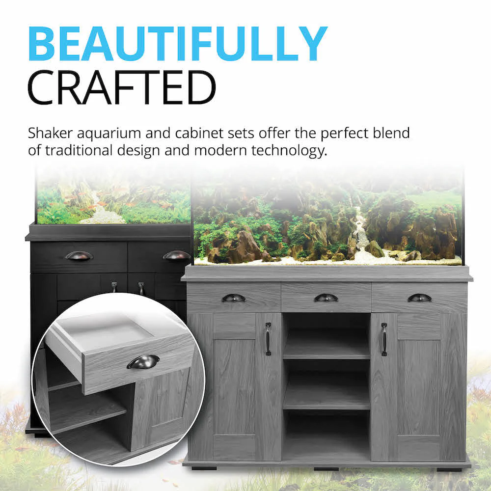 Fluval Shaker 66 Gallon Aquarium Kit Black & Whiteriver Grey Oak Stand (Tank, Stand, Filtration, Lighting) - Bild 3