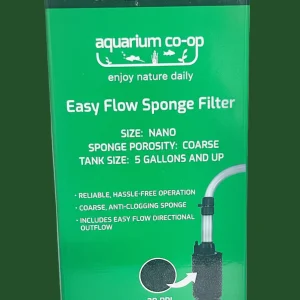 Aquarium Co-Op Black Easy Flow Coarse Sponge Filter