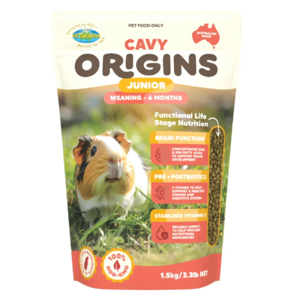 Vetafarm Cavy Origins Junior 1.5kg - Bild 2