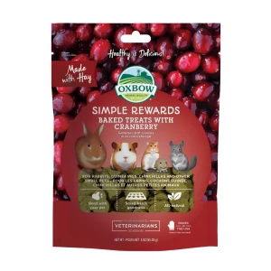 Oxbow Simple Rewards Baked Treats with Cranberry 85g