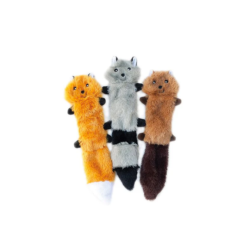 ZippyPaws Skinny Peltz Fox, Racoon, Squirrel 3 Pack - Bild 4